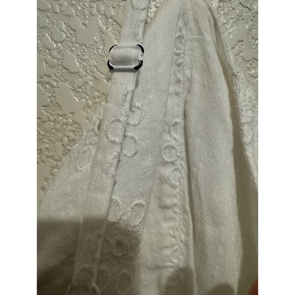 Old Navy Tie Front Eyelet Embroidered Cami Top Coquette Fairy Cottagecore Size L - Picture 7 of 9